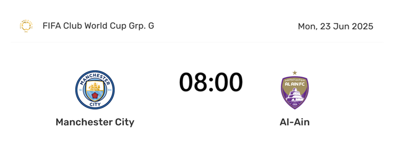 Tip kèo bóng đá trận Manchester City vs Al Ain UAE uk88