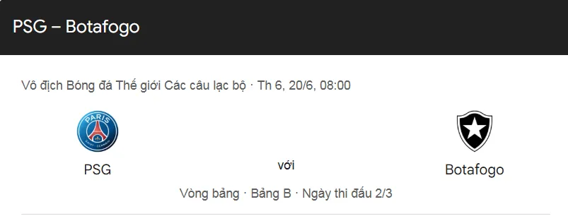 Tip kèo bóng đá trận Paris Saint Germain vs Botafogo RJ uk88