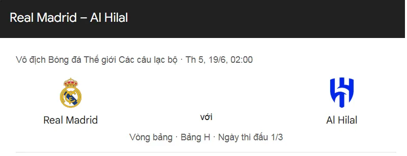 Tip kèo bóng đá trận Real Madrid vs Al Hilal uk88