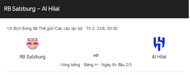 Tip kèo bóng đá trận Red Bull Salzburg vs Al Hilal, 05h00 ngày 23-06-2025 1Tip kèo bóng đá trận Red Bull Salzburg vs Al Hilal uk88