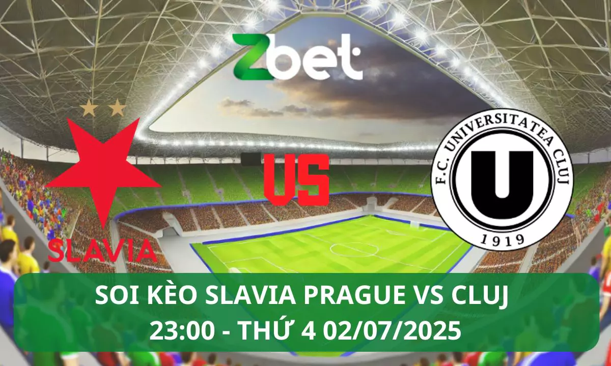 Nhận định soi kèo Slavia Prague vs Cluj, 23h00 02/07/2025 – Giao hữu