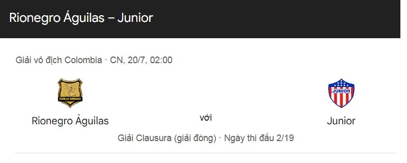 Nhận Định Bóng Đá Águilas Doradas vs Junior Barranquilla uk88