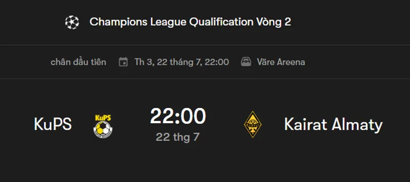 Nhận định bóng đá KuPS vs Kairat Almaty uk88