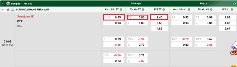 Nhận định bóng đá Seinajoen JK vs KTP 2