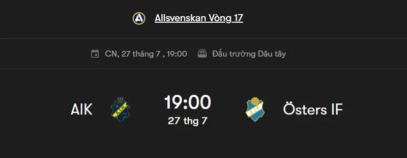 Nhận định bóng đá trận AIK vs Öster uk88