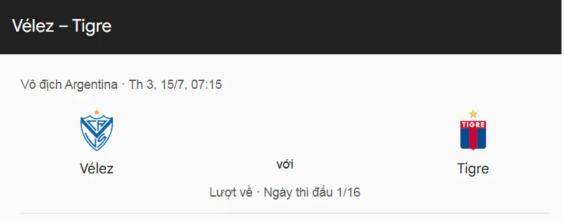 Nhận định kèo bóng đá Velez Sarsfield vs Tigre uk88