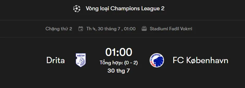Nhận định trận đấu Drita vs FC Copenhagen uk88