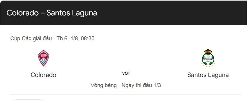 Tip Kèo Bóng Đá Colorado Rapids vs Santos Laguna uk88