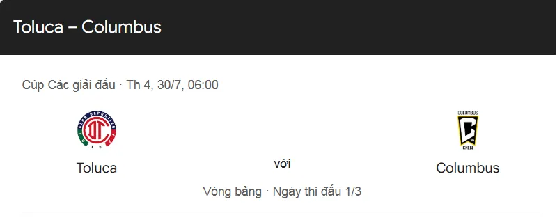 Tip Kèo Bóng Đá Deportivo Toluca vs Columbus Crew uk88
