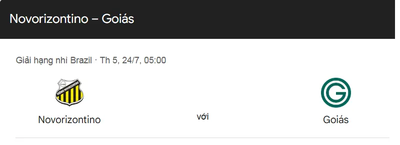 Tip kèo bóng đá Novorizontino vs Goias uk88