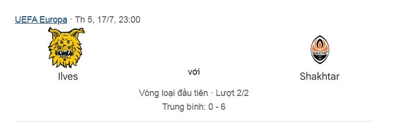 Tip kèo bóng đá trận FC Ilves vs Shakhtar Donetsk uk88