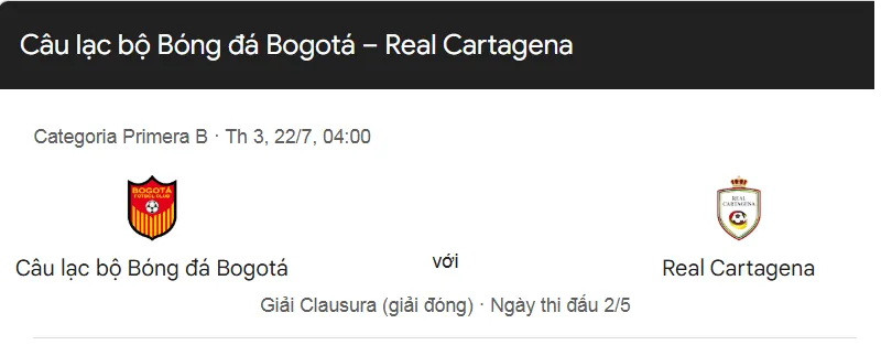 Tip kèo bóng đá trận đấu Bogotá FC vs Real Cartagena uk88