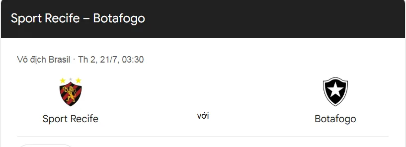 Tip phân tích kèo bóng đá Sport Recife PE vs Botafogo RJ uk88