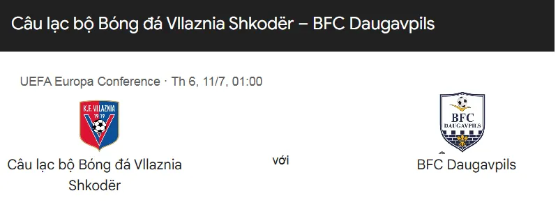 Tip soi kèo Vllaznia vs Daugavpils uk88