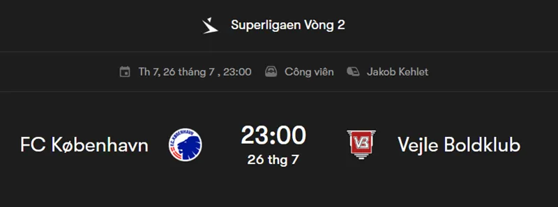 Tips Bóng Đá Chi Tiết FC Copenhagen vs Vejle uk88