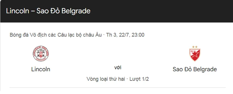 Tips Bóng Đá Lincoln Red Imps vs Crvena Zvezda uk88