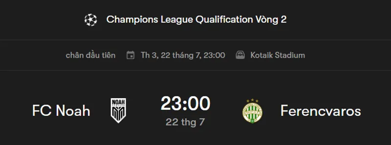 Tips Bóng Đá Noah vs Ferencváros uk88