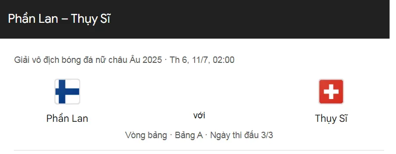 Tips nhận định trận đấu nữ Phần Lan vs Thụy Sĩ uk88