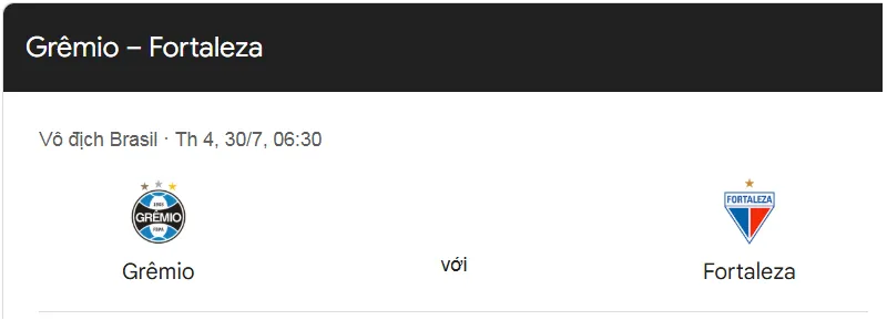 Tips soi kèo bóng đá Gremio vs Fortaleza EC uk88