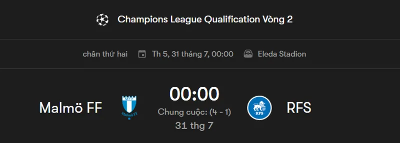 Tips soi kèo trận đấu giữa Malmo FF vs Rigas Futbola Skola uk88