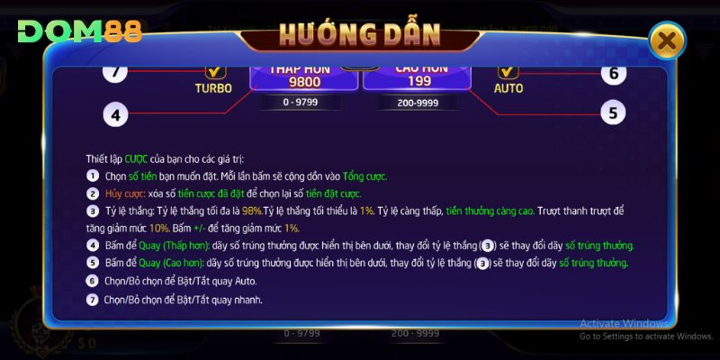 Auto lẫn Turbo là hai tính năng vô cùng quan trọng trong Hilo