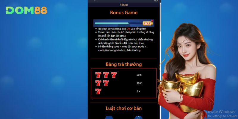 Bảng trả thưởng theo từng biểu tượng có trong Quả Bóng Vàng 