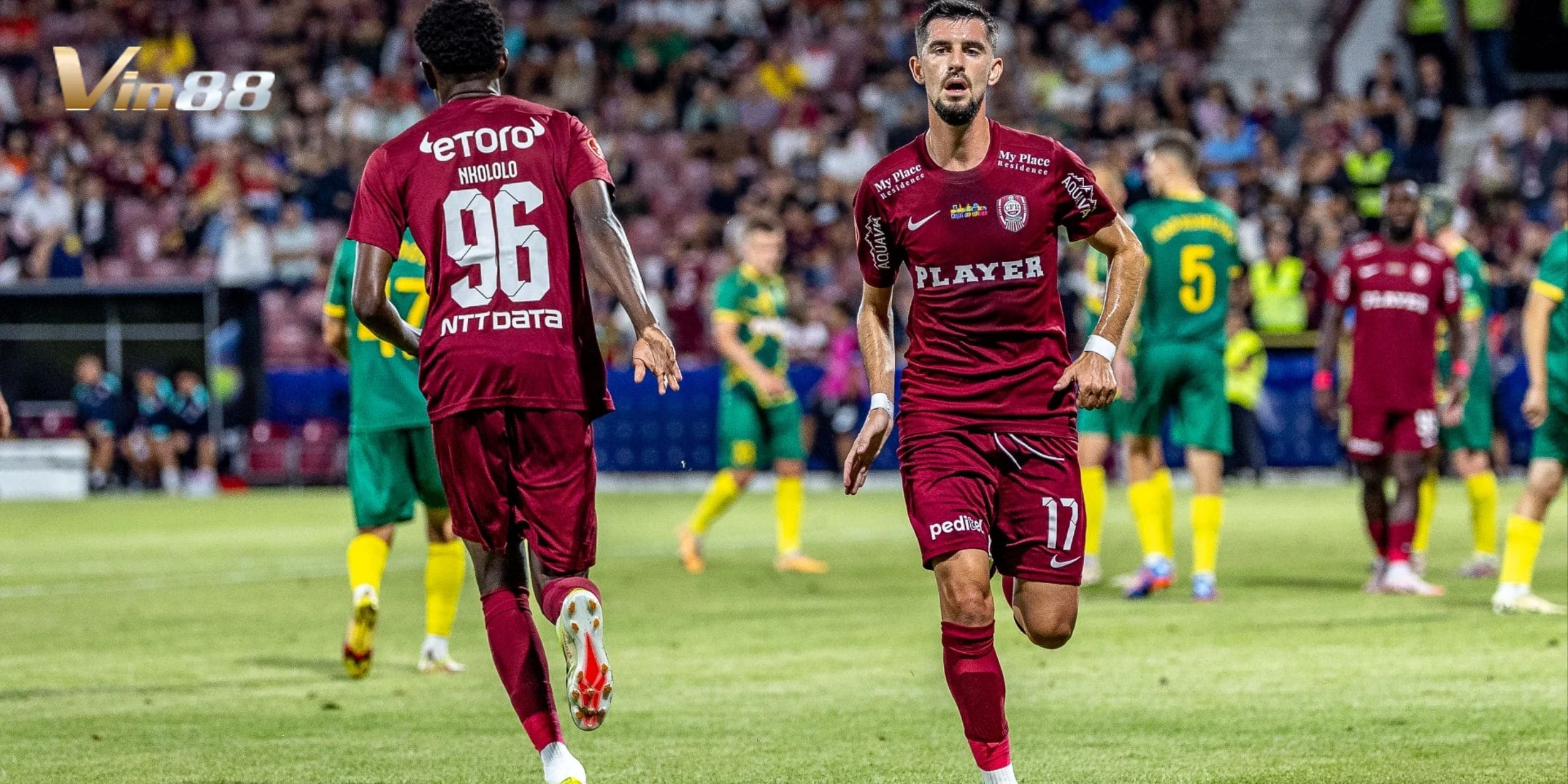 CFR Cluj thi đấu vượt trội khi kiểm soát bóng hơn 60%