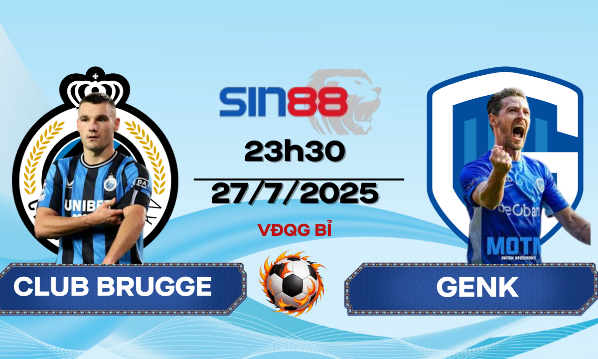 Nhận định bóng đá Club Brugge KV - Genk 23h30 ngày 27/07/2025 - VĐQG Bỉ (Kate)