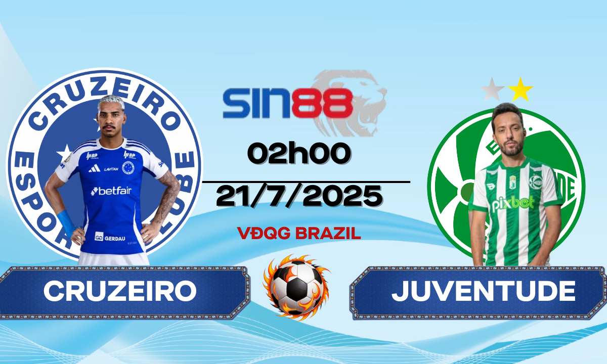Nhận định bóng đá Cruzeiro - Juventude 02h00 ngày 21/07/2025 - VĐQG Brazil (Kate)