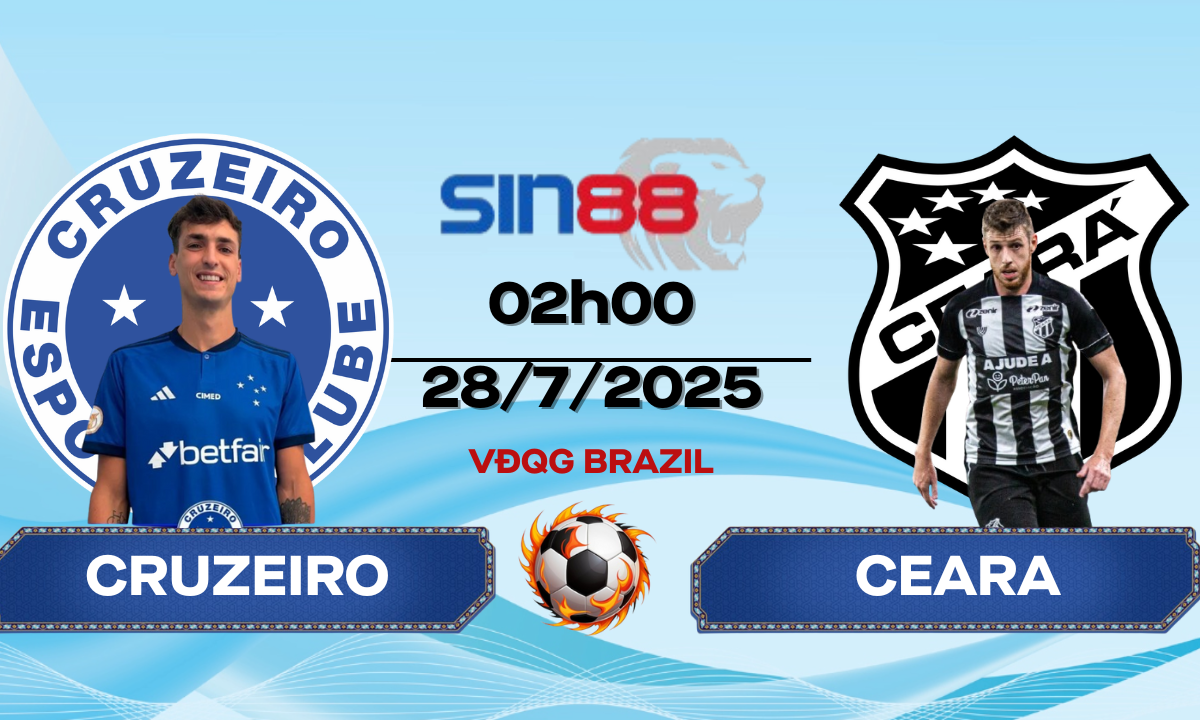 Nhận định bóng đá Cruzeiro - Ceara 02h00 ngày 28/07/2025 - VĐQG Brazil (Kate)