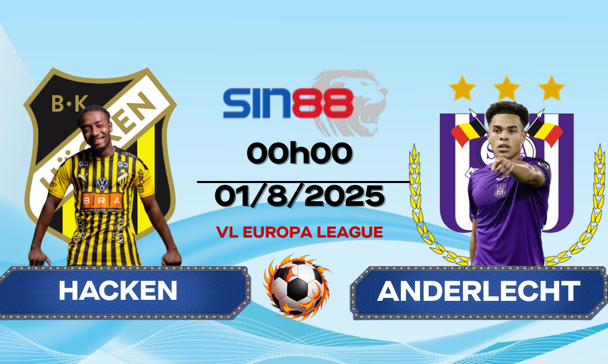 Nhận định bóng đá Hacken - Anderlecht 00h00 ngày 01/08/2025 - Europa League (Kate)