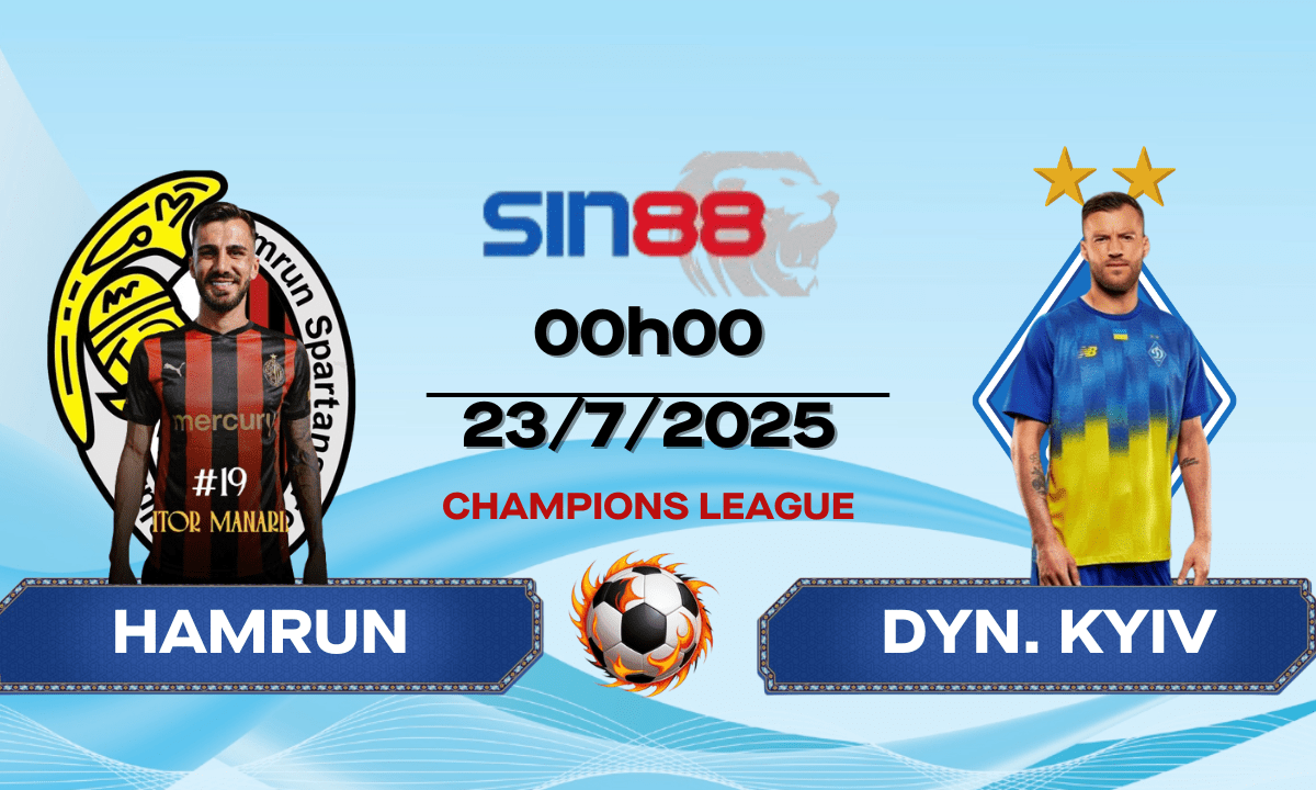 Nhận định bóng đá Hamrun - Dyn. Kyiv 00h00 ngày 23/07/2025 - VL Champions League (Kate)