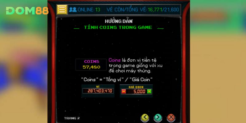 Hướng dẫn cách tính số coins đang có trong game