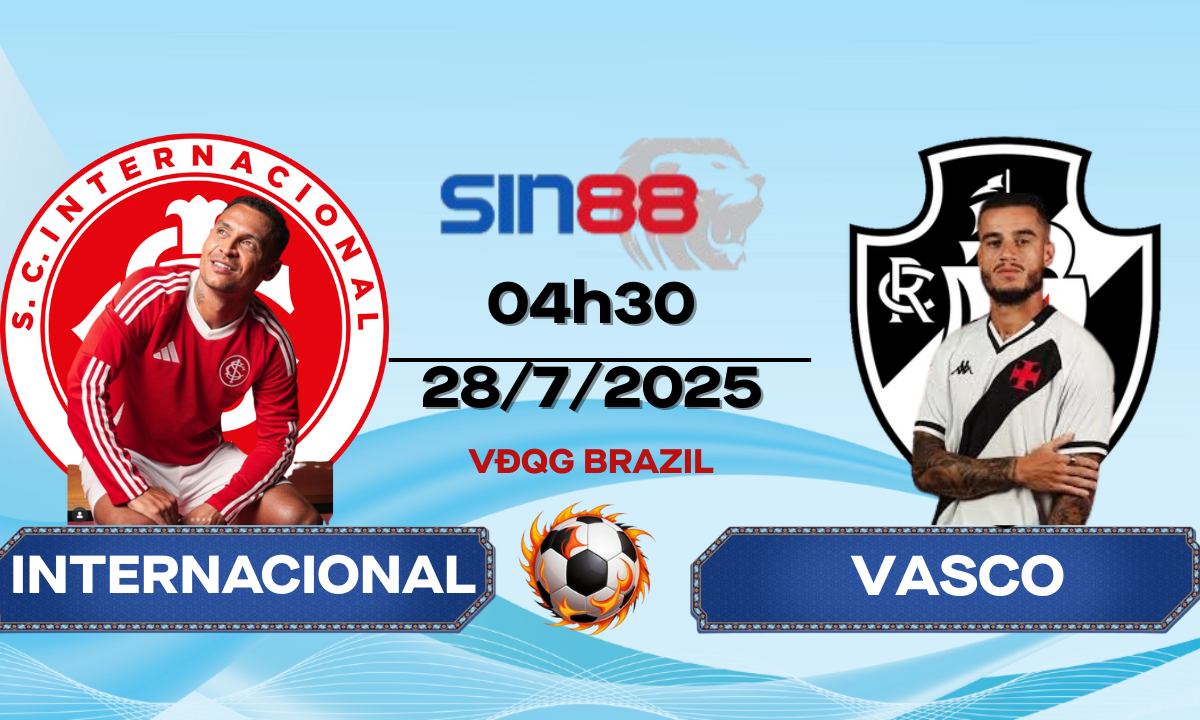 Nhận định bóng đá Internacional - Vasco 04h30 ngày 28/07/2025 - VĐQG Brazil (Kate)