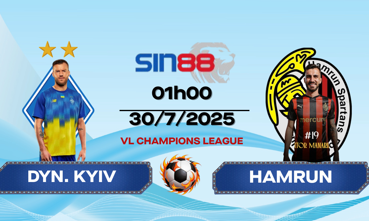 Nhận định bóng đá Dyn. Kyiv - Hamrun 01h00 ngày 30/07/2025 - VL Champions League (Kate)