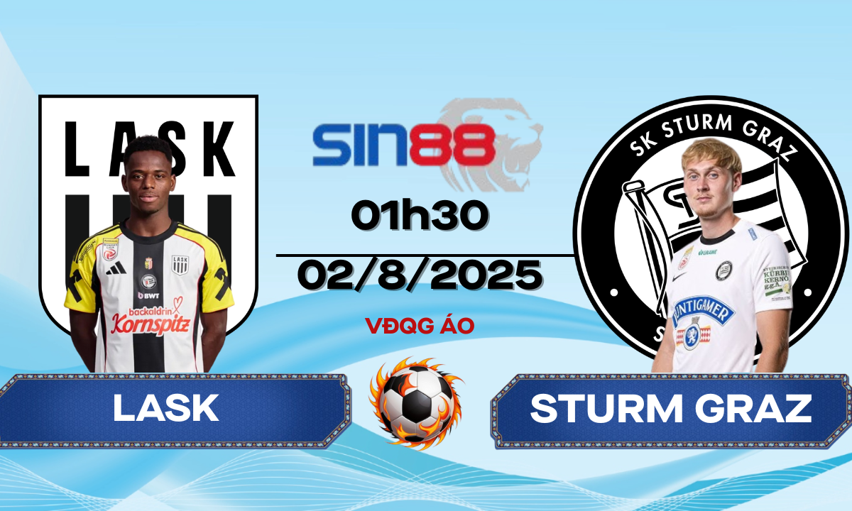Soi kèo bóng đá LASK - Sturm Graz 01h30 ngày 02/08/2025 - VĐQG Áo