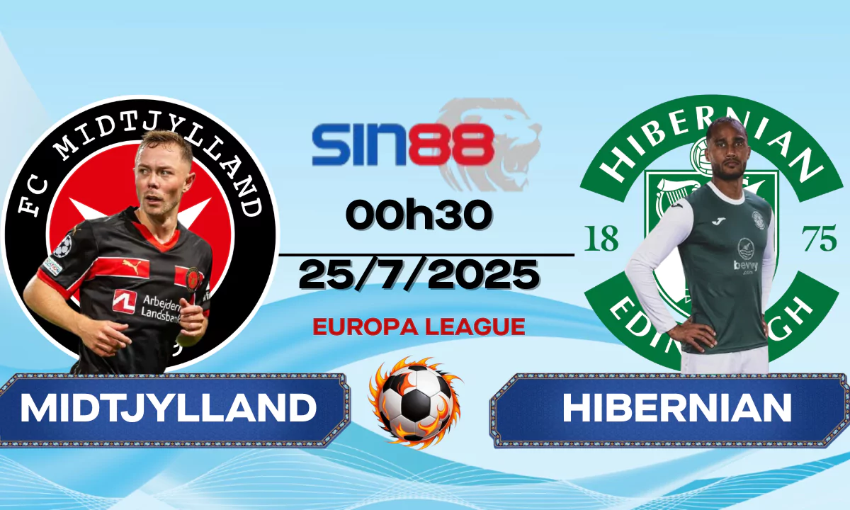 Nhận định bóng đá Midtjylland - Hibernian 00h30 ngày 25/07/2025 - VL Europa League (Kate)