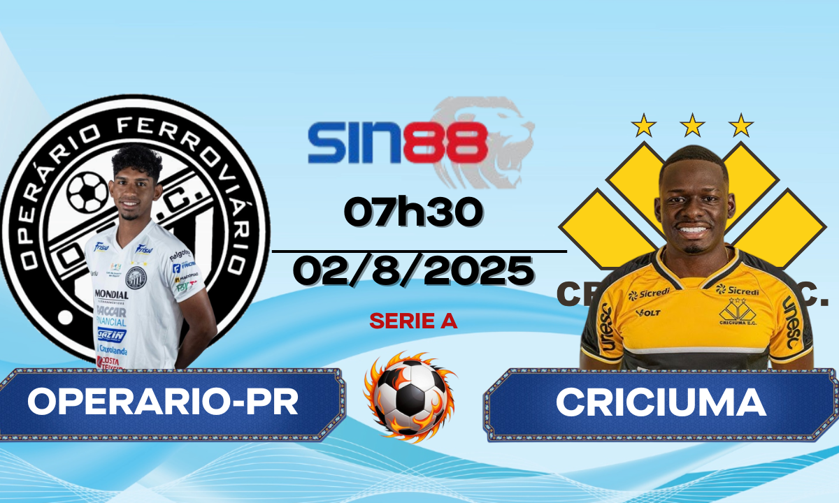 Soi kèo bóng đá bóng đá Operario-PR - Criciuma 07h30 ngày 02/08/2025 - Serie B