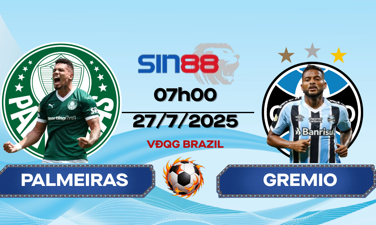 Nhận định bóng đá Palmeiras - Gremio 07h00 ngày 27/07/2025 - VĐQG Brazil (Kate)