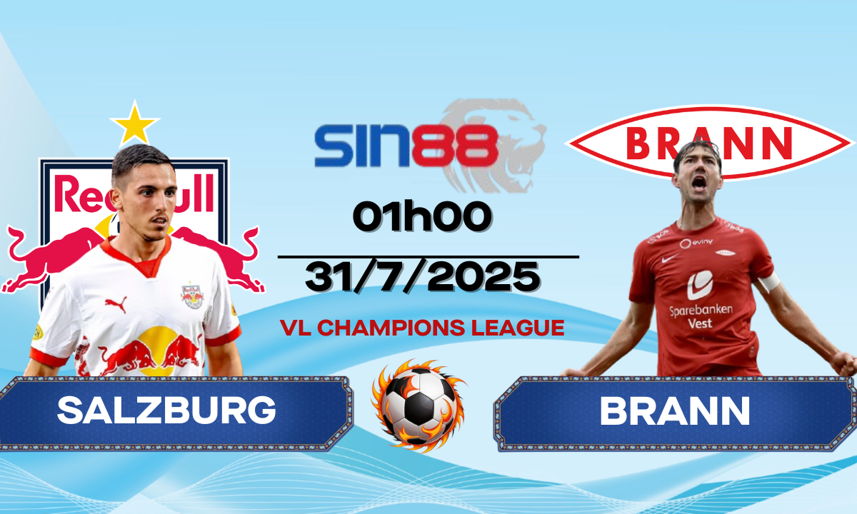 Nhận định bóng đá Salzburg - Brann 01h45 ngày 31/07/2025 - VL Champions League (Kate)