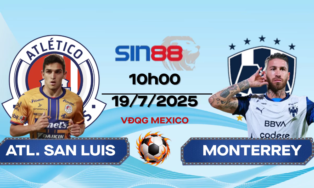 Nhận định bóng đá Atl. San Luis - Monterrey 10h00 ngày 19/07/2025 - VĐQG Mexico (Kate)
