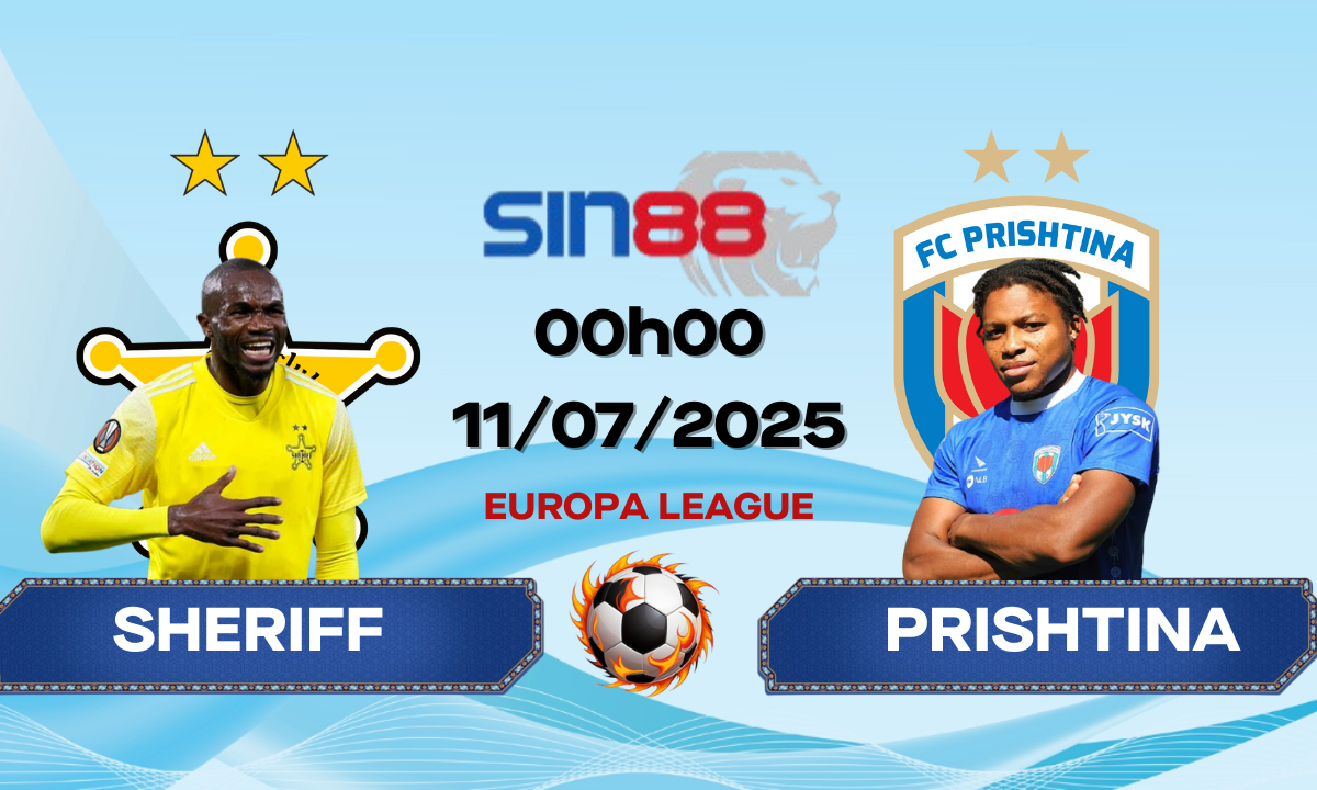 Nhận định bóng đá Sheriff Tiraspol - Prishtina 00h00 ngày 11/07/2025 - Europa League (Kate)