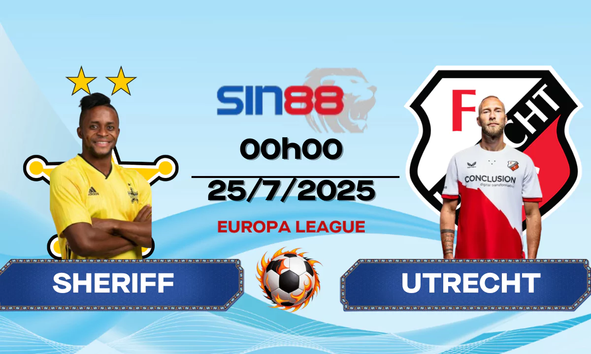 Nhận định bóng đá Sheriff Tiraspol - Utrecht 00h00 ngày 25/07/2025 - VL Europa League (Kate)