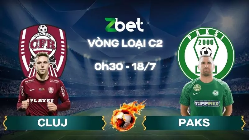 Nhận định soi kèo Cluj vs Paks - 00h30 18/07/2025 – Vòng loại C2
