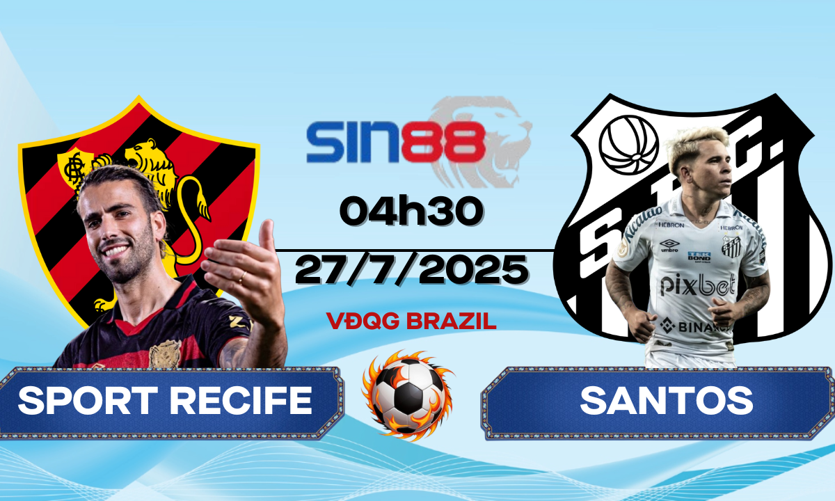 Nhận định bóng đá Sport Recife - Santos 04h30 ngày 27/07/2025 - VĐQG Brazil (Kate)