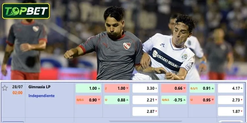 Tỷ lệ kèo chi tiết cho trận đấu Gimnasia LP Vs Independiente 