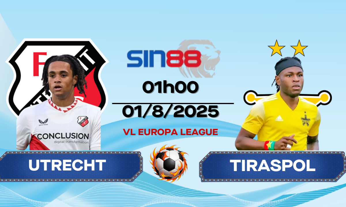 Nhận định bóng đá Utrecht - Sheriff Tiraspol 01h00 ngày 01/08/2025 - Europa League (Kate)