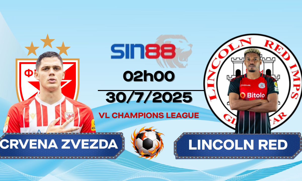 Nhận định bóng đá Crvena Zvezda - Lincoln Red Imps 02h00 ngày 30/07/2025 - VL Champions League (Kate)