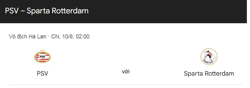 Nhận Định Bóng Đá Trận Đấu Giữa PSV Eindhoven Vs Sparta Rotterdam uk88