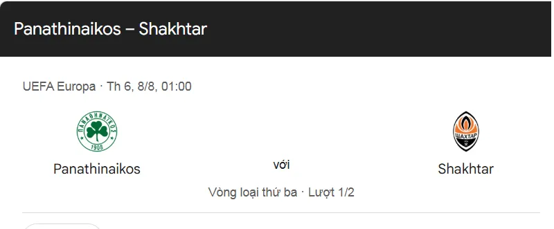 Nhận định bóng đá Panathinaikos vs Shakhtar Donetsk uk88